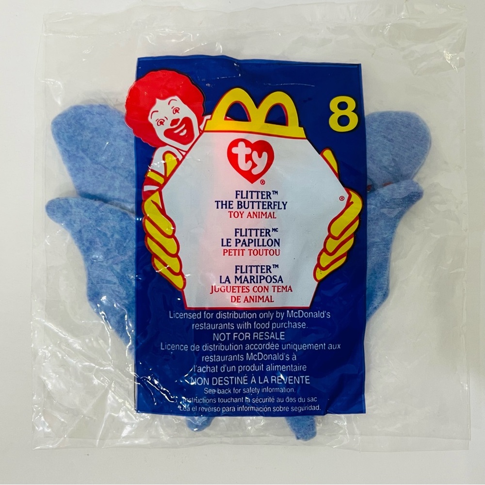 Ty Teenie Beanies 2000 McDonald's Flitter The Butterfly Sealed In Package #8